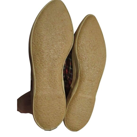 Vintage sz 5 Keds Womens Plaid Canvas Sneakers 1970's Scottish New Wave Punk - Picture 6 of 11